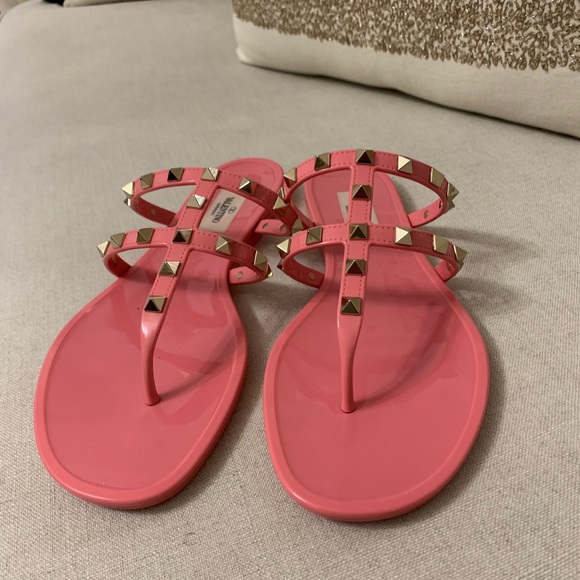 VALENTINO GARAVANI Rockstud Jelly Sandal Shoes Size 40 - Picture 6 of 15